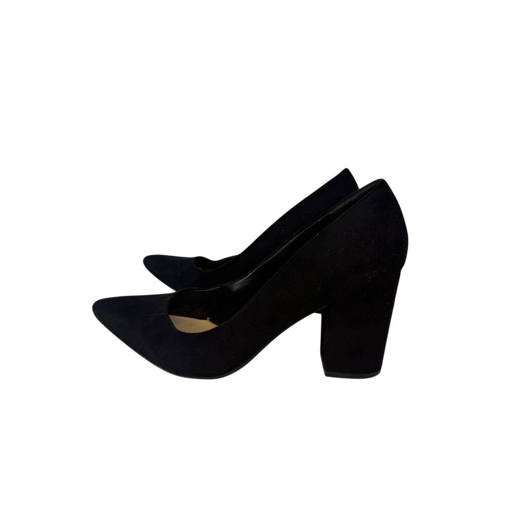 Rampage Womens Black Faux Suede Pointed Toe Dress Pumps Heels W Size 8